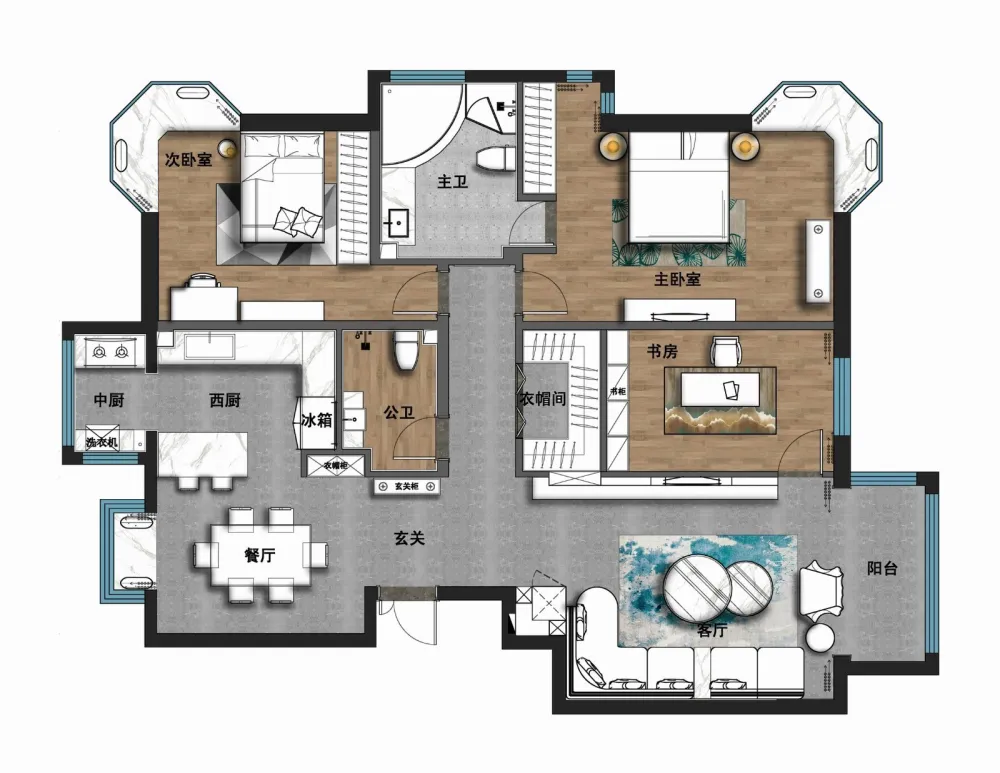 150平现代轻奢都市花园
