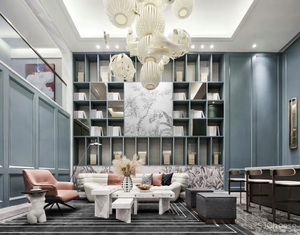 400㎡法式浪漫别墅,致敬经典的现代优雅演绎装修设计案例|