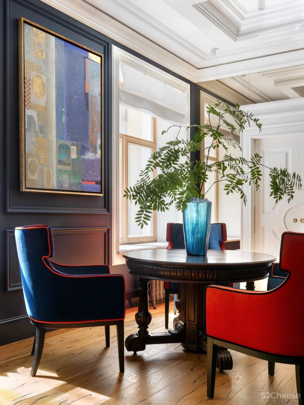 现代经典的灰色公寓空间