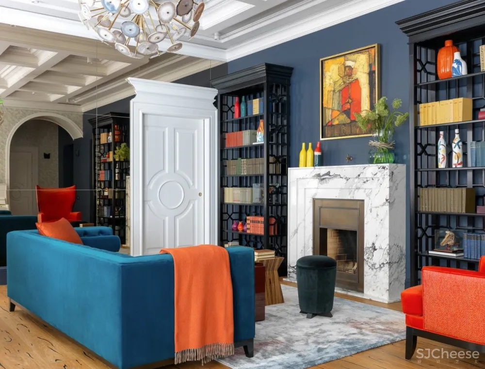 现代经典的灰色公寓空间