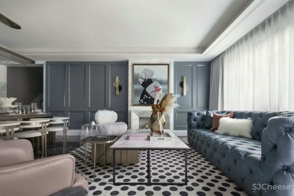 400㎡法式浪漫别墅,致敬经典的现代优雅演绎装修设计案例|