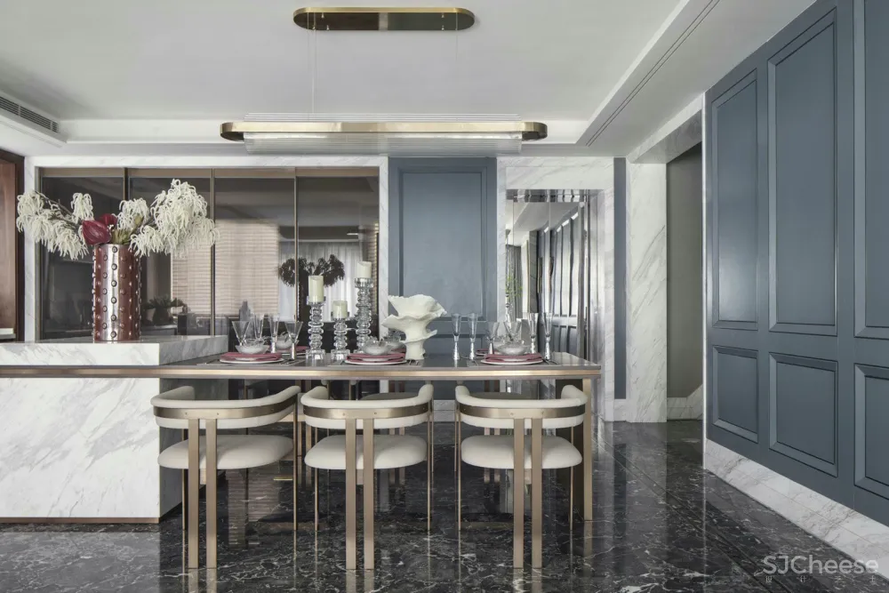 400㎡法式浪漫别墅,致敬经典的现代优雅演绎装修设计案例|