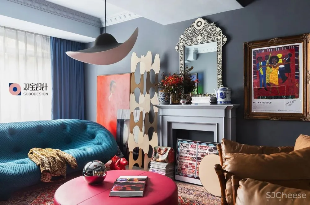 满满艺术复古风,她的家装扮得戏剧感十足 双宝设计