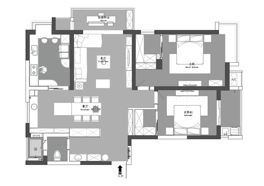 简约式住宅 东易日盛