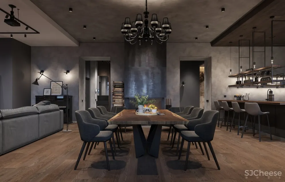 工业风住宅，用光营造不同的空间氛围 Leonid Sizikov
