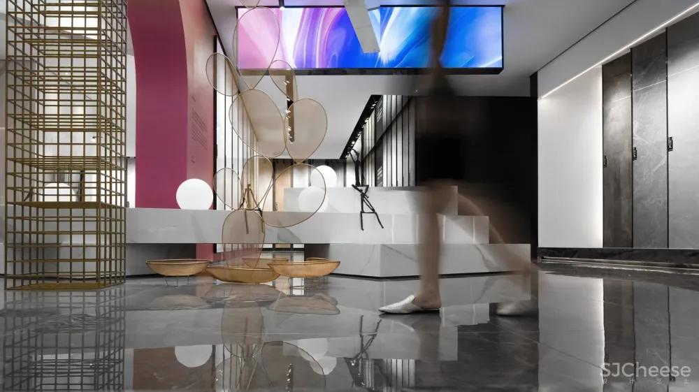 汇亚陶瓷总部展厅:让空间在自由中流淌 拓维设计