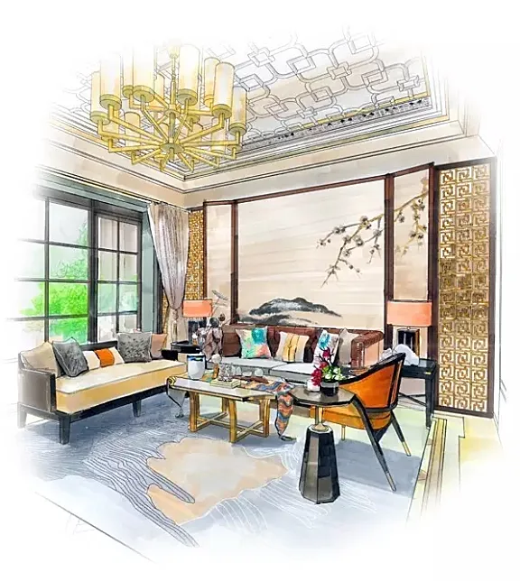 绿城百合花园新中式会所 TRD 中合深美