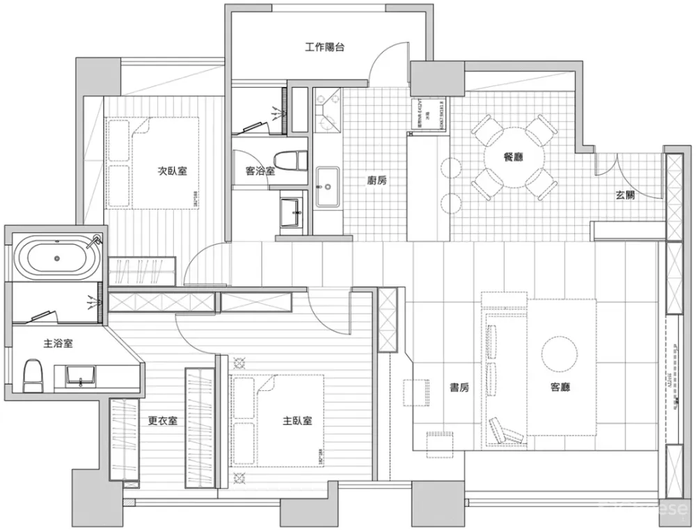 女设计师的90㎡,一人居简约自由超舒适 质本设计