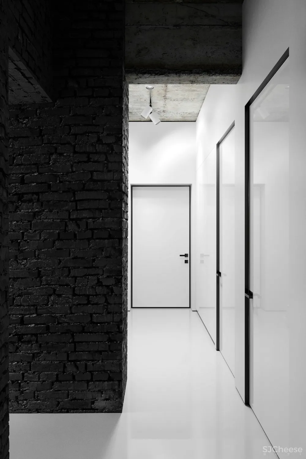 黑白无色系遇上工业居所，酷感与舒适完美交融！