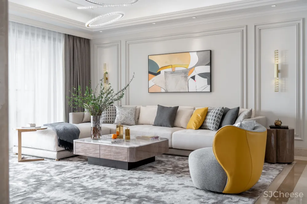 175㎡现代轻奢风样板间,素雅精致的艺术内核! 鸿艺源设计