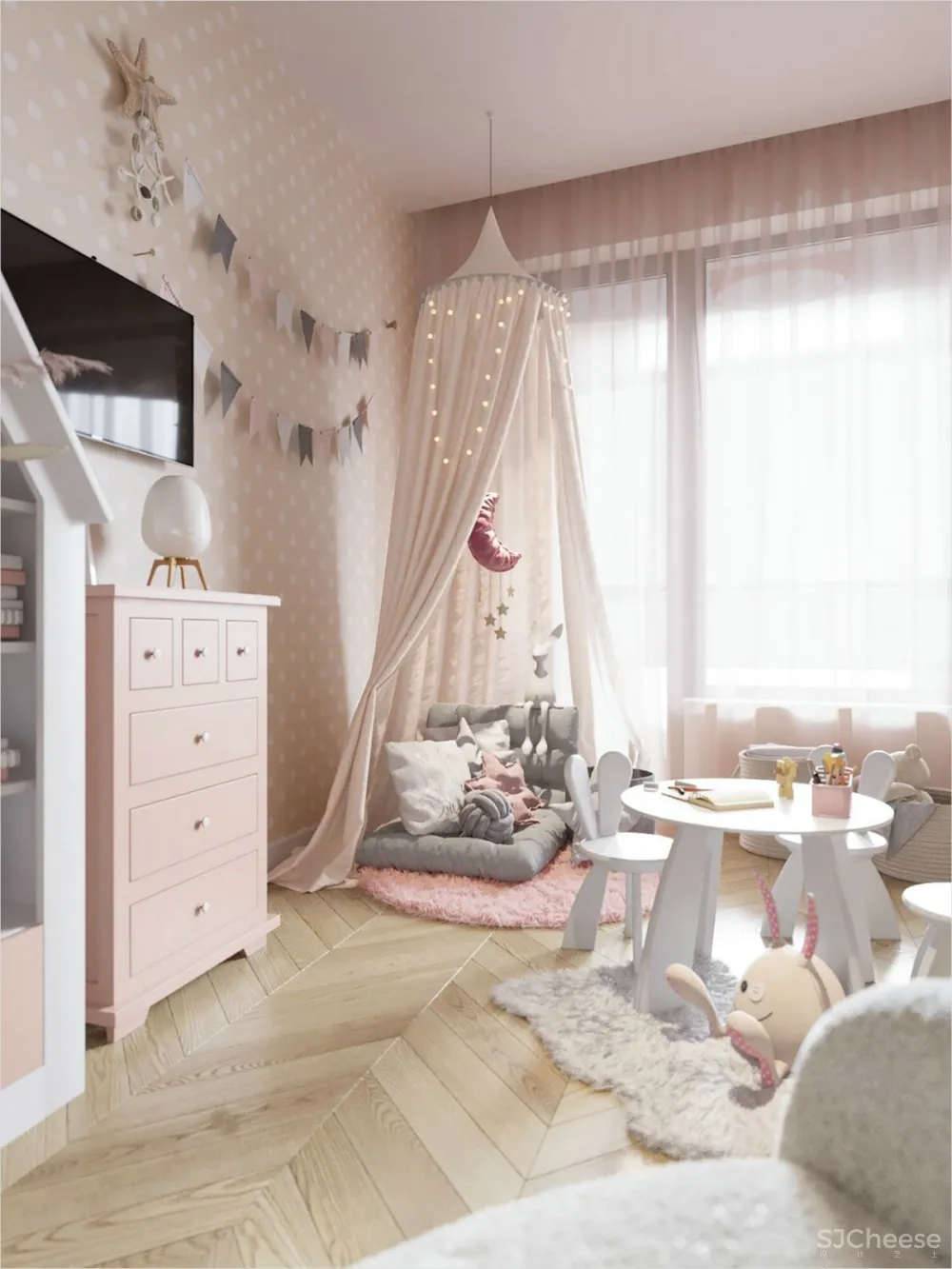 暖色系的精致，舒适而不失浪漫的居所