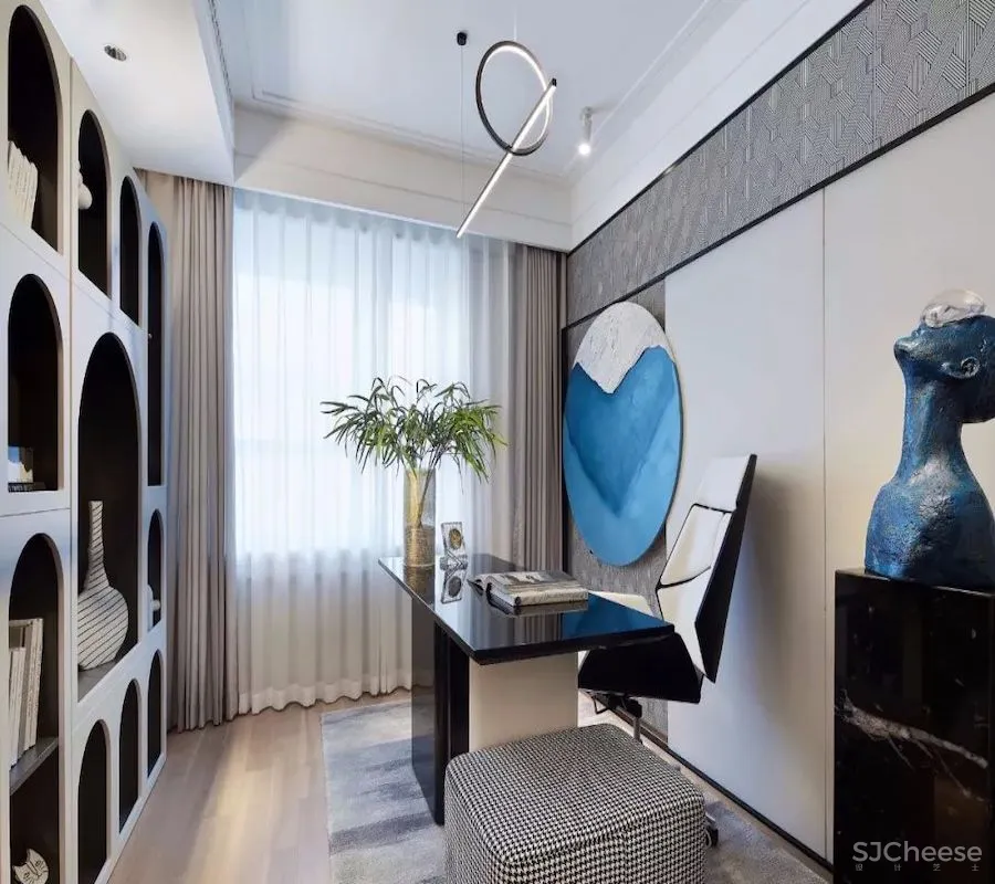 G&K桂睿诗设计丨上海复地雅园公馆：黑白摩登，人文写境