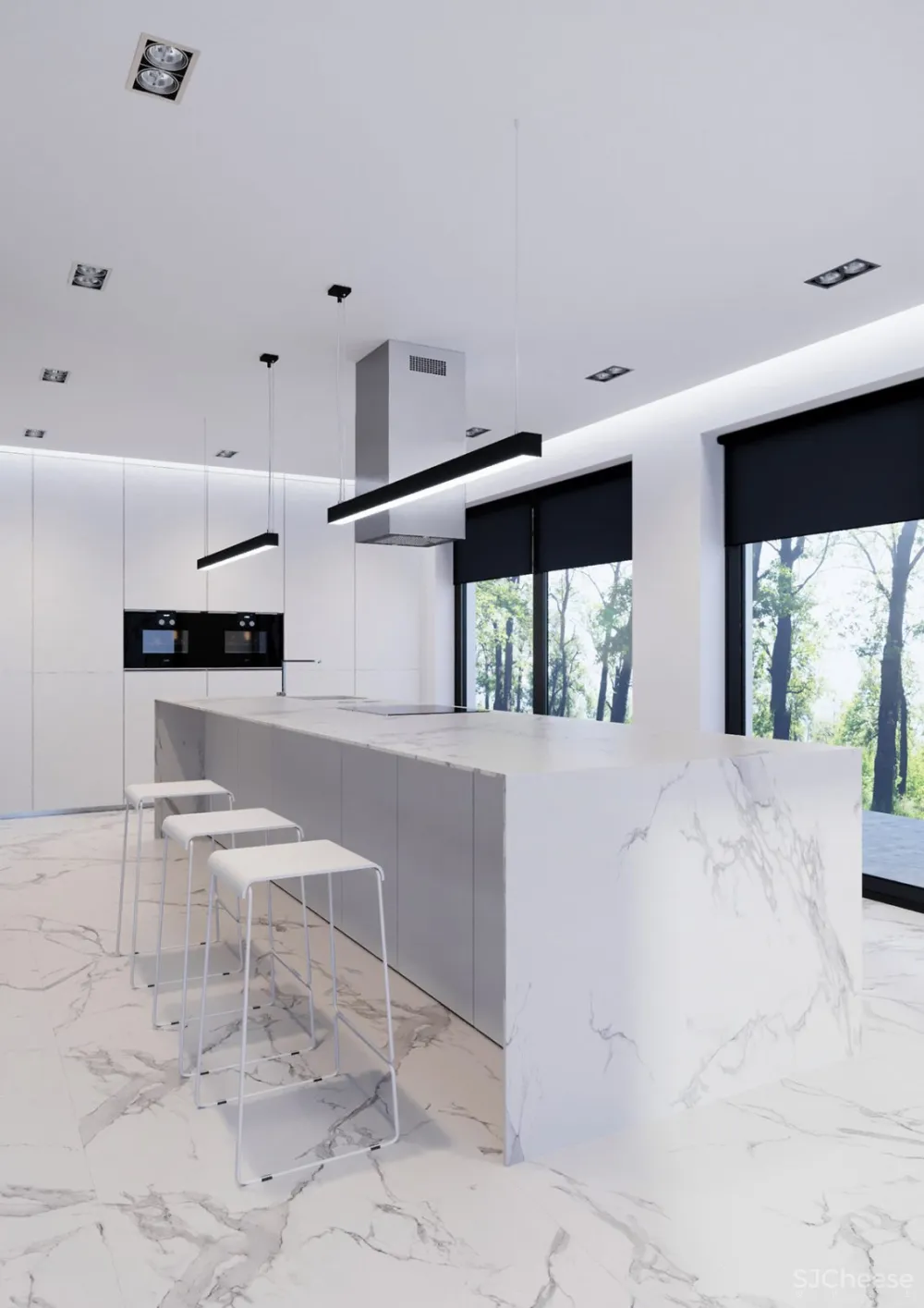 黑白灰现代简约住宅，简单不失精致！ Studio Light Design