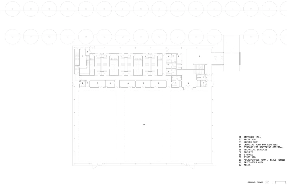 sports hall in olot girona spain