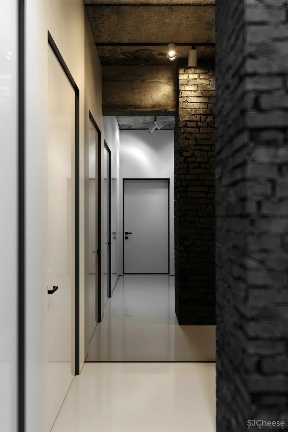 黑白无色系遇上工业居所，酷感与舒适完美交融！