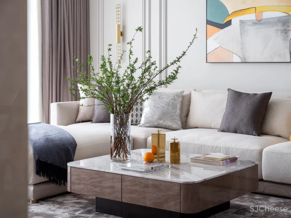 175㎡现代轻奢风样板间,素雅精致的艺术内核! 鸿艺源设计