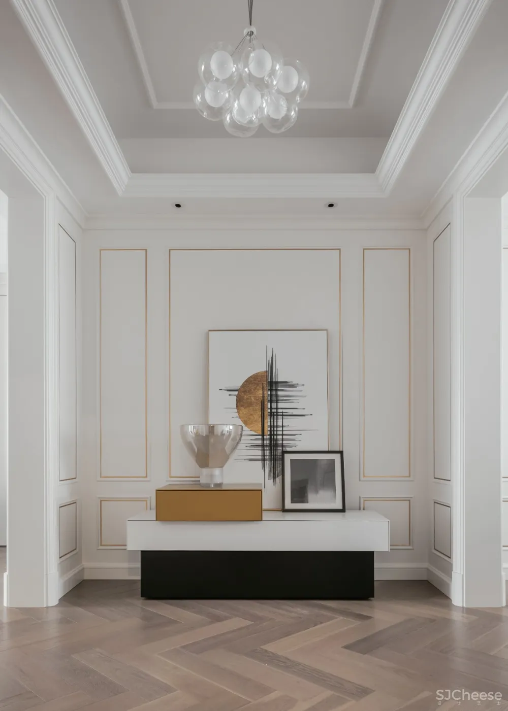 185㎡精致轻奢住宅，兼具时尚与艺术的优雅气质! 牧杉空间设计