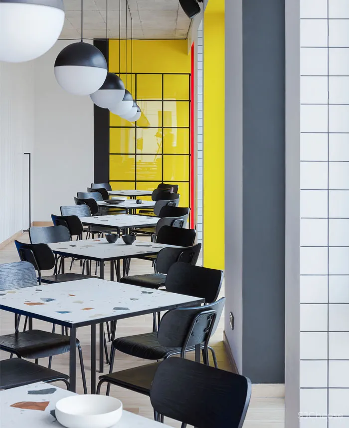 风格派(De Stijl)的LOLA咖啡馆空间设计 AIAI architects