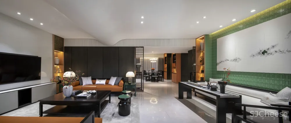 时代君悦府样板间01户型——新中式的质感，中国式的优雅奢华！ 道胜设计