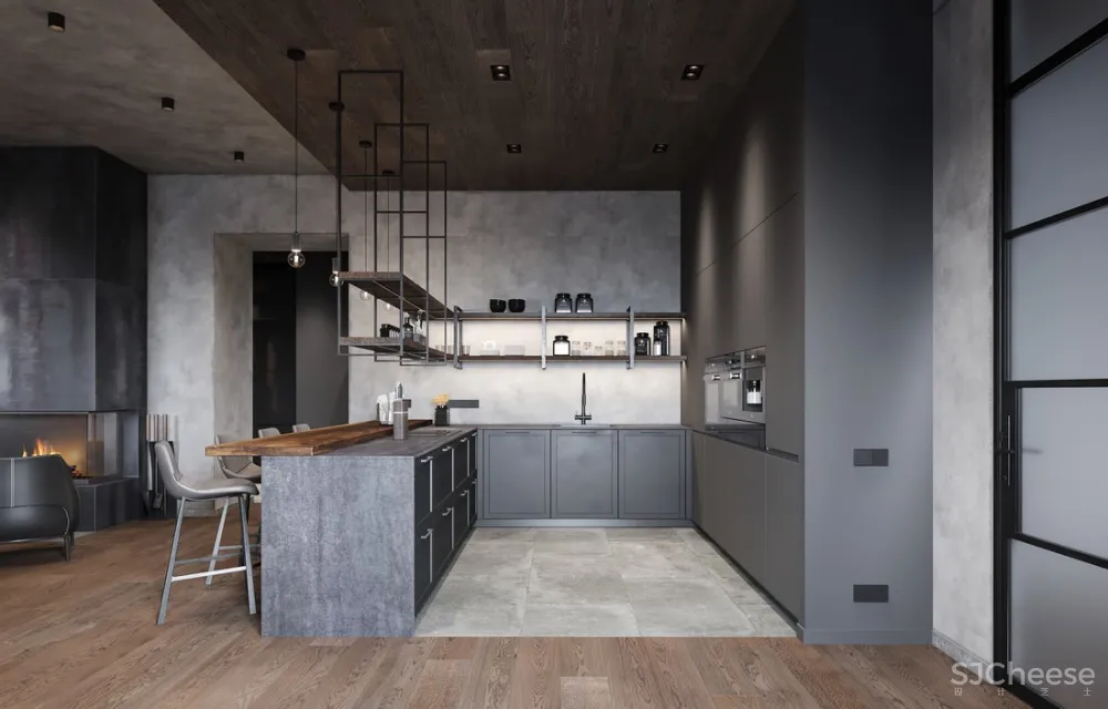 工业风住宅，用光营造不同的空间氛围 Leonid Sizikov