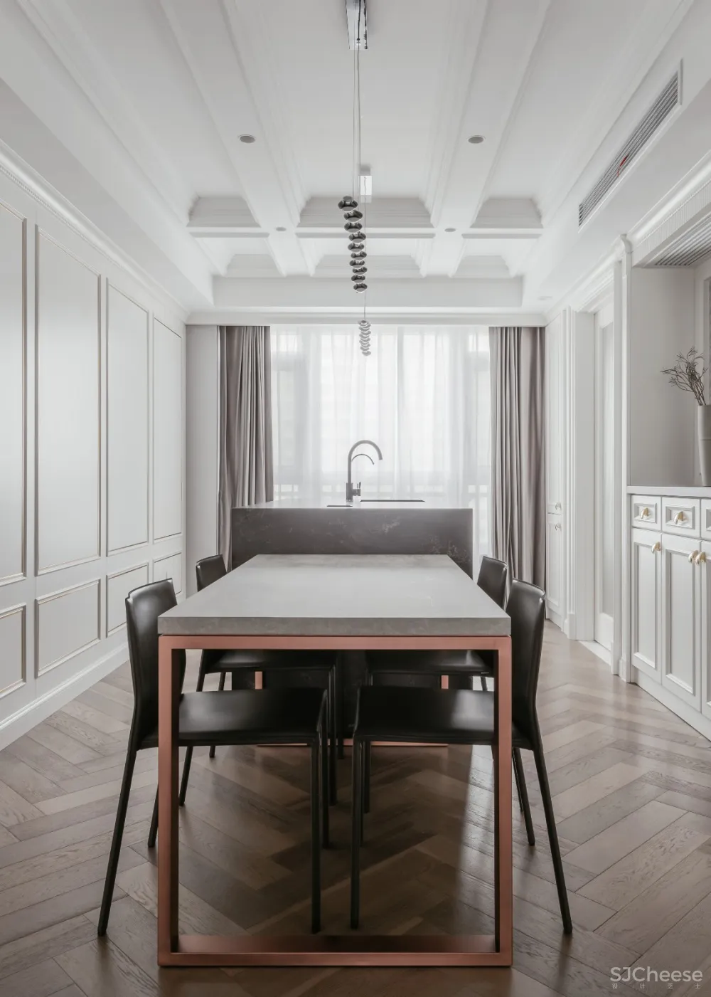 185㎡精致轻奢住宅，兼具时尚与艺术的优雅气质! 牧杉空间设计