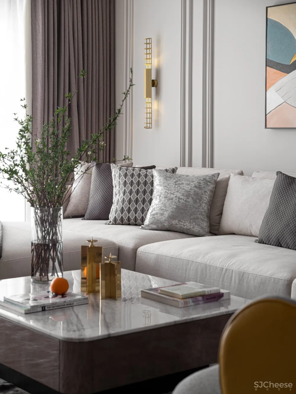 175㎡现代轻奢风样板间,素雅精致的艺术内核! 鸿艺源设计