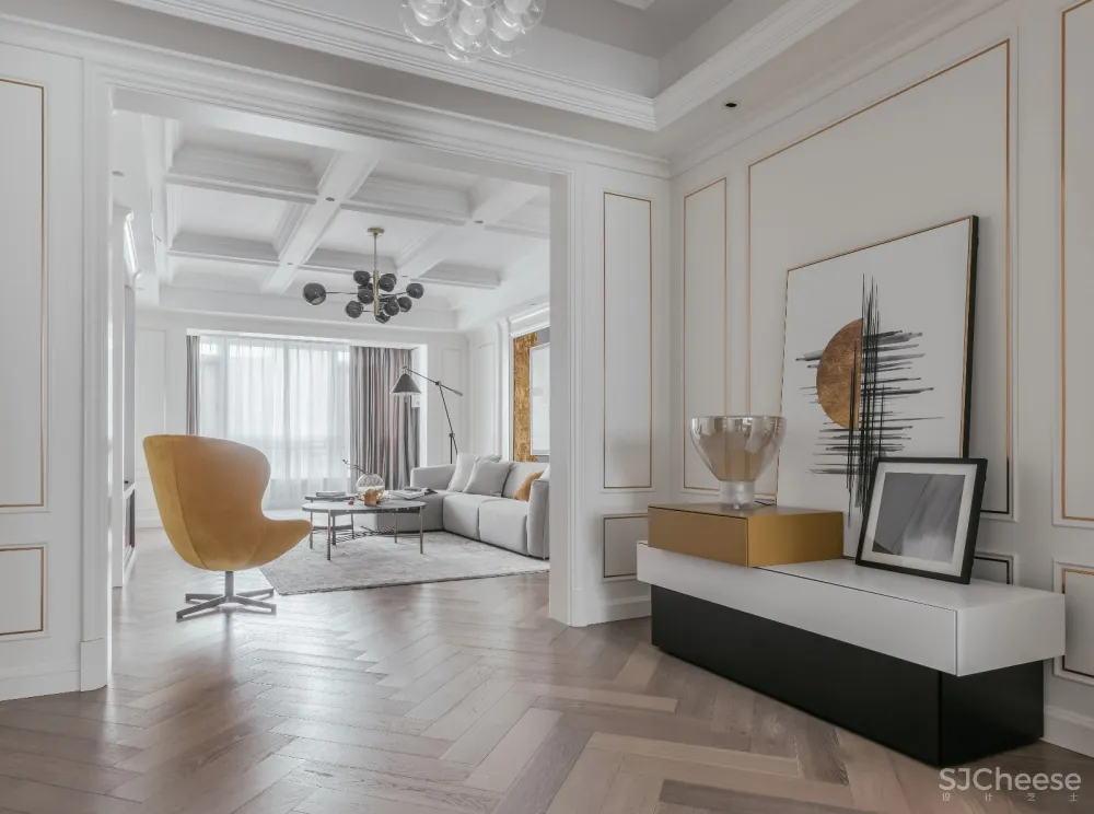 185㎡精致轻奢住宅，兼具时尚与艺术的优雅气质! 牧杉空间设计