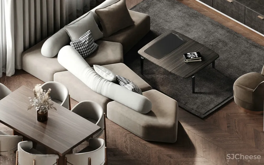 现代轻奢的质感美，极具特色化的居所！