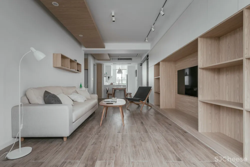 苏州120㎡现代简约风住宅,原木风的家! 一野设计
