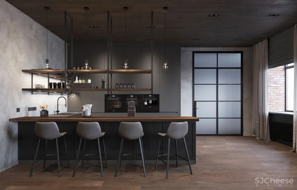 工业风住宅，用光营造不同的空间氛围 Leonid Sizikov