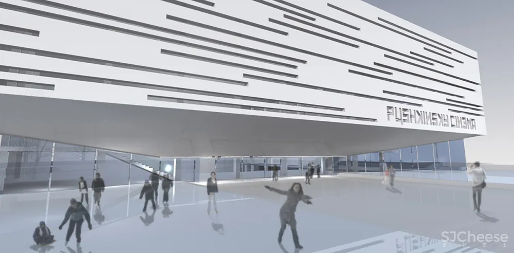 changing the facade pushkinsky cinema ark building