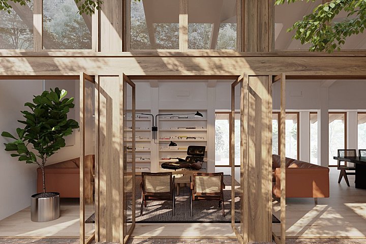 Artem Trigubchak | Cunningham Residence , 现代极简主义布局