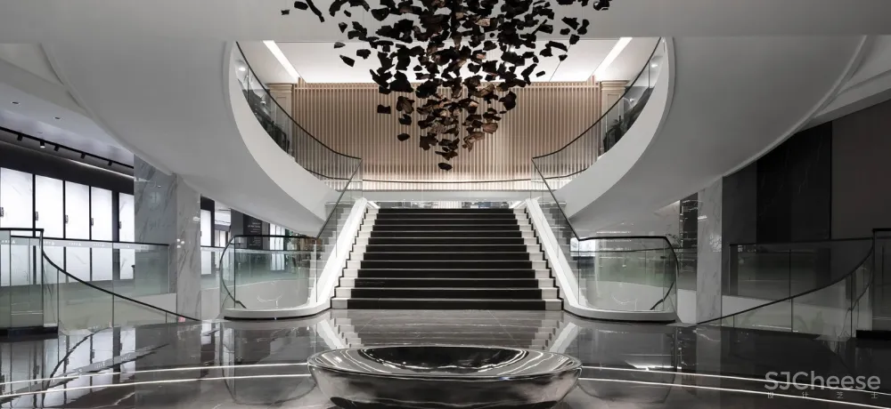 汇亚陶瓷总部展厅:让空间在自由中流淌 拓维设计