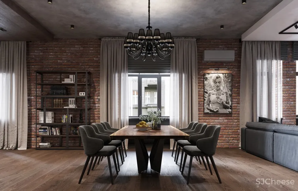 工业风住宅，用光营造不同的空间氛围 Leonid Sizikov