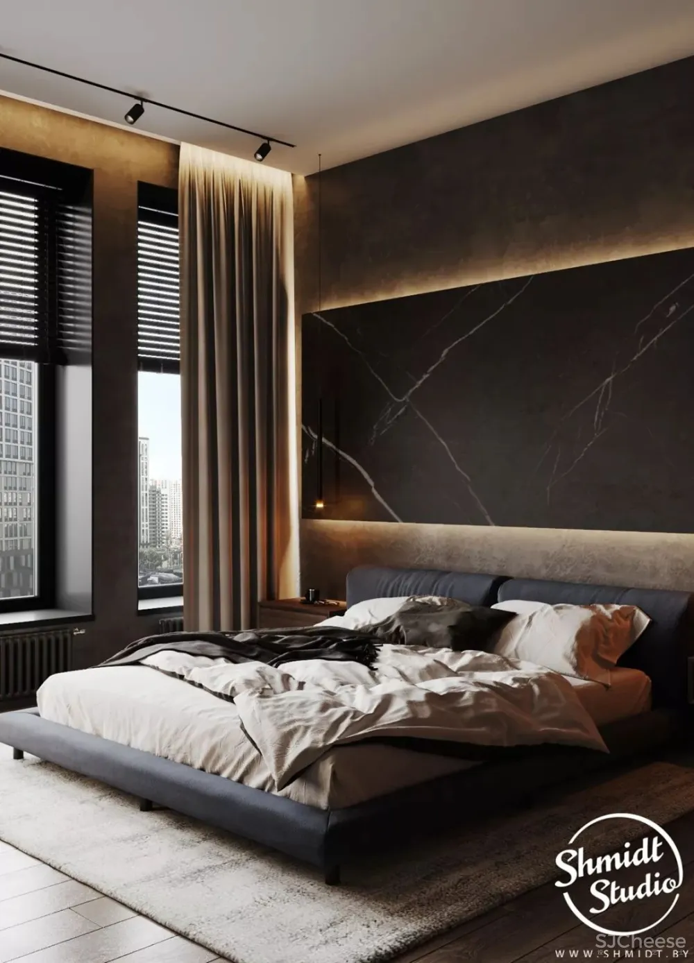 优雅时尚的高级灰 莫斯科轻奢质感住宅 Gennady Shmidt