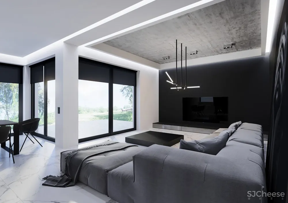 黑白灰现代简约住宅，简单不失精致！ Studio Light Design