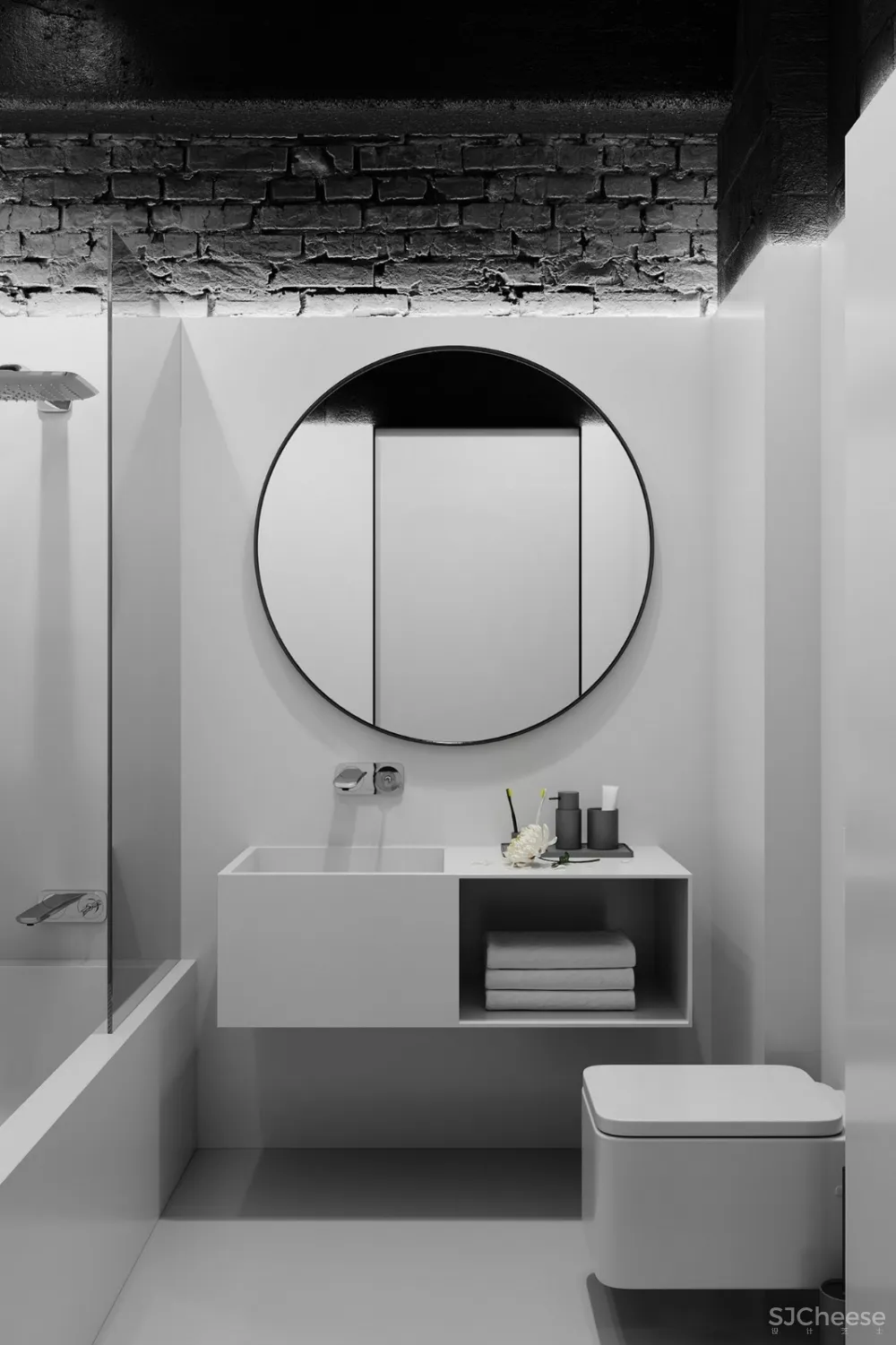 黑白无色系遇上工业居所，酷感与舒适完美交融！