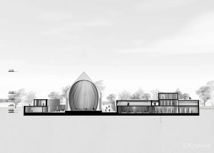 RSAA/庄子玉工作室在中国的现代教堂重构了巴西利卡式建筑