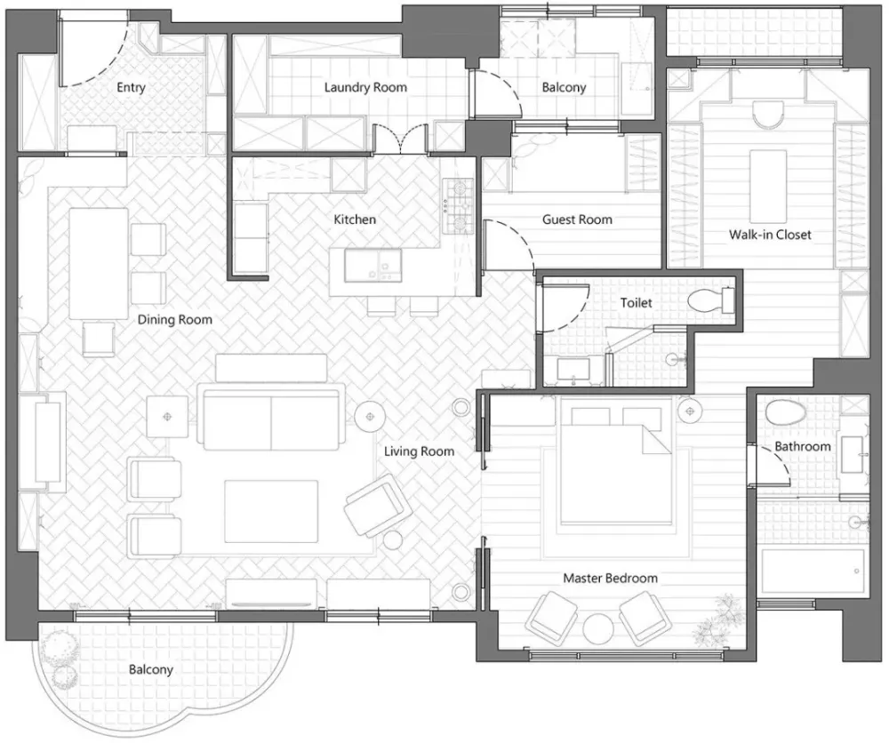 150㎡现代美式设计,打造优雅质感家居生活