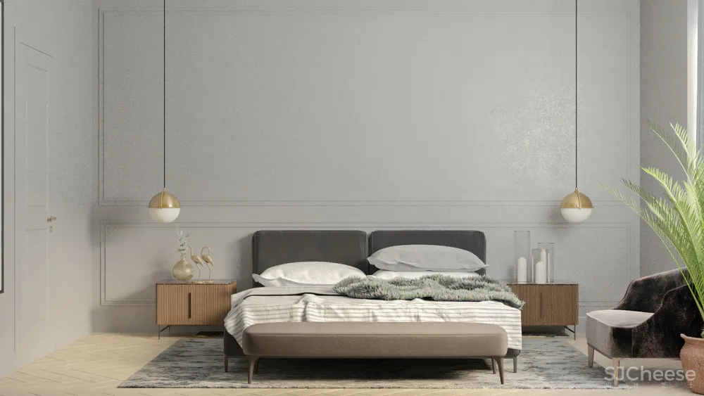 现代居所遇上斯堪的纳维亚元素，满满的精致感