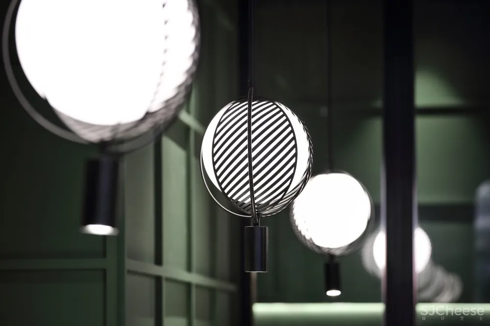 308㎡复古橄榄绿餐厅,邂逅那撩人的别样风趣! 艺鼎设计