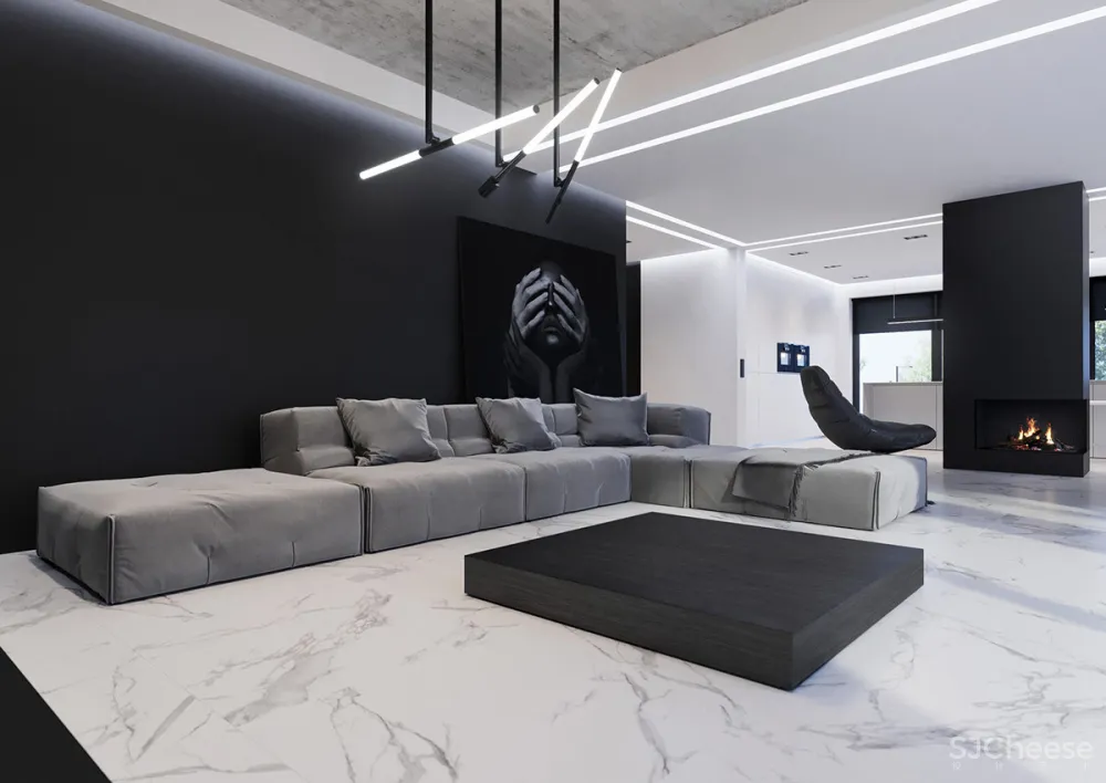 黑白灰现代简约住宅，简单不失精致！ Studio Light Design