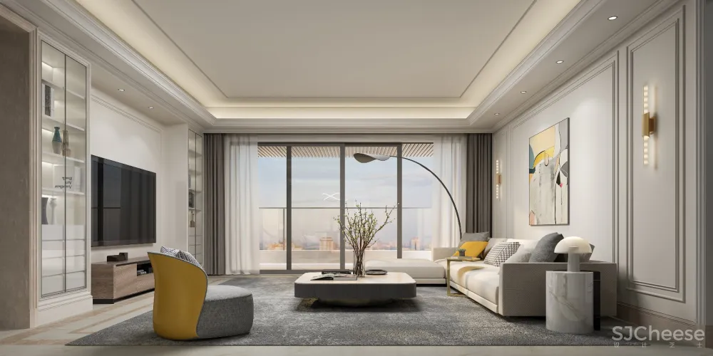 175㎡现代轻奢风样板间,素雅精致的艺术内核! 鸿艺源设计