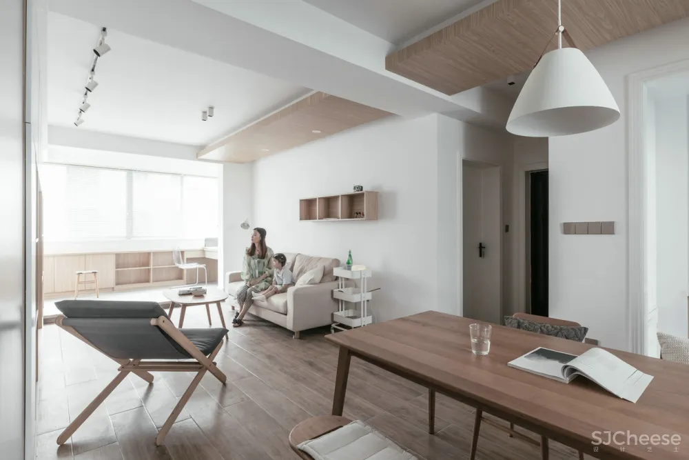 苏州120㎡现代简约风住宅,原木风的家! 一野设计