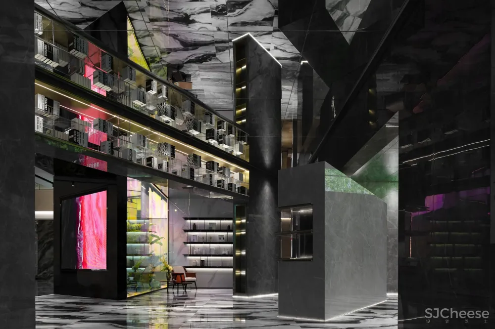 汇亚陶瓷总部展厅:让空间在自由中流淌 拓维设计