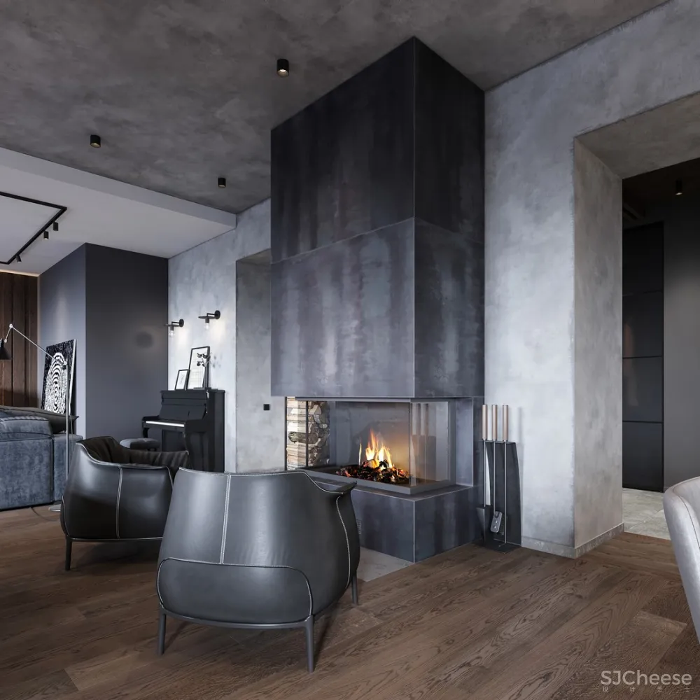 工业风住宅，用光营造不同的空间氛围 Leonid Sizikov