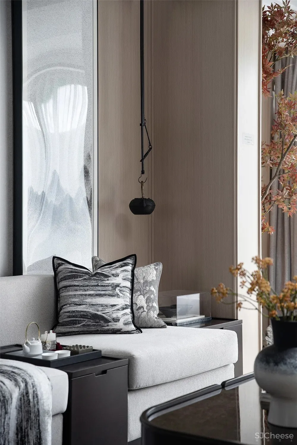 143m2新中式样板间，东方的现代艺韵 品辰设计