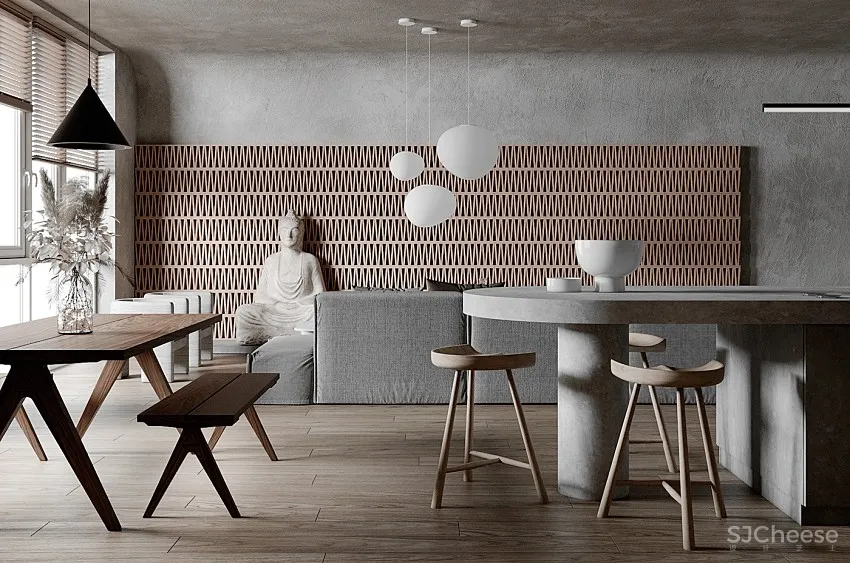 乌克兰原木水泥系公寓，净与静的禅意生活 Archi.tash