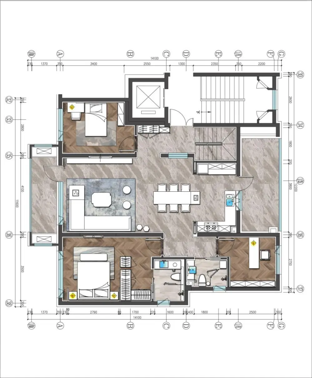 148㎡顶层洋房,恬静淡雅的理想人居 EASE艺烁空间