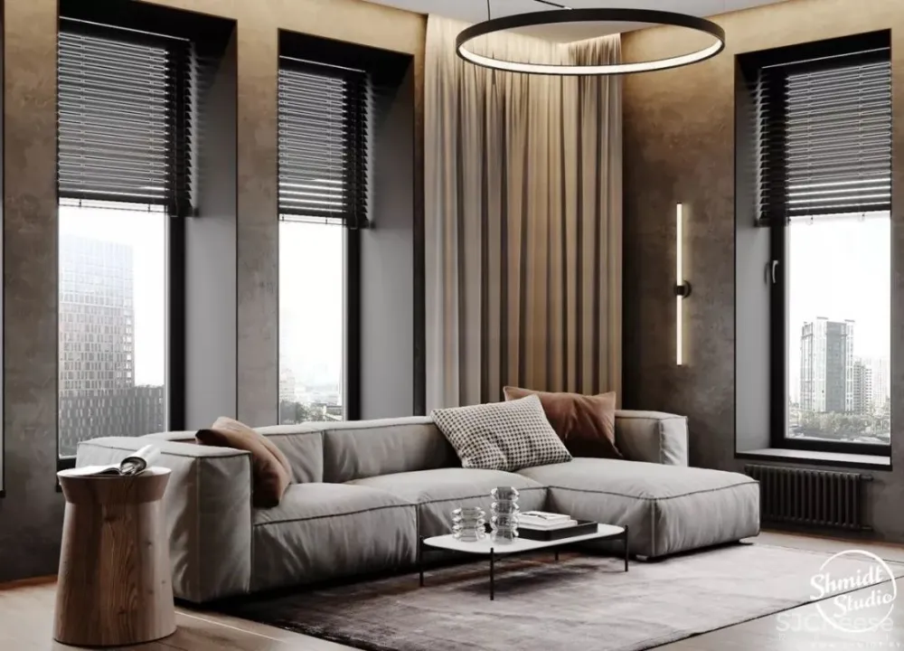 优雅时尚的高级灰 莫斯科轻奢质感住宅 Gennady Shmidt